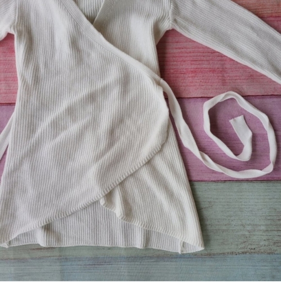 Princess Polly Phenix White True Wrap Chunky Knit Mini Sweater Dress M/L - Picture 4 of 7
